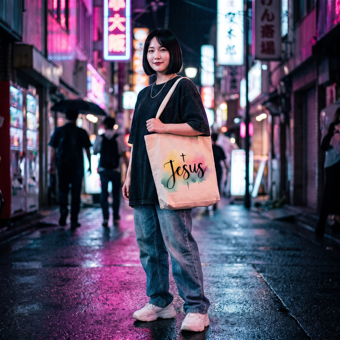 Tote bag Jésus Aquarelle — Faith Style