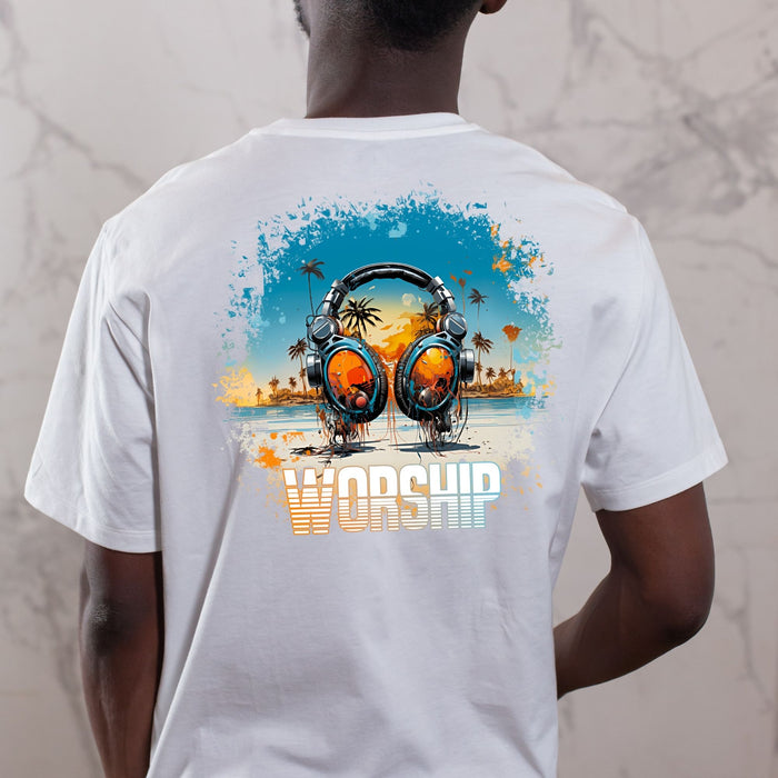 T-shirt Worship Casque Plage