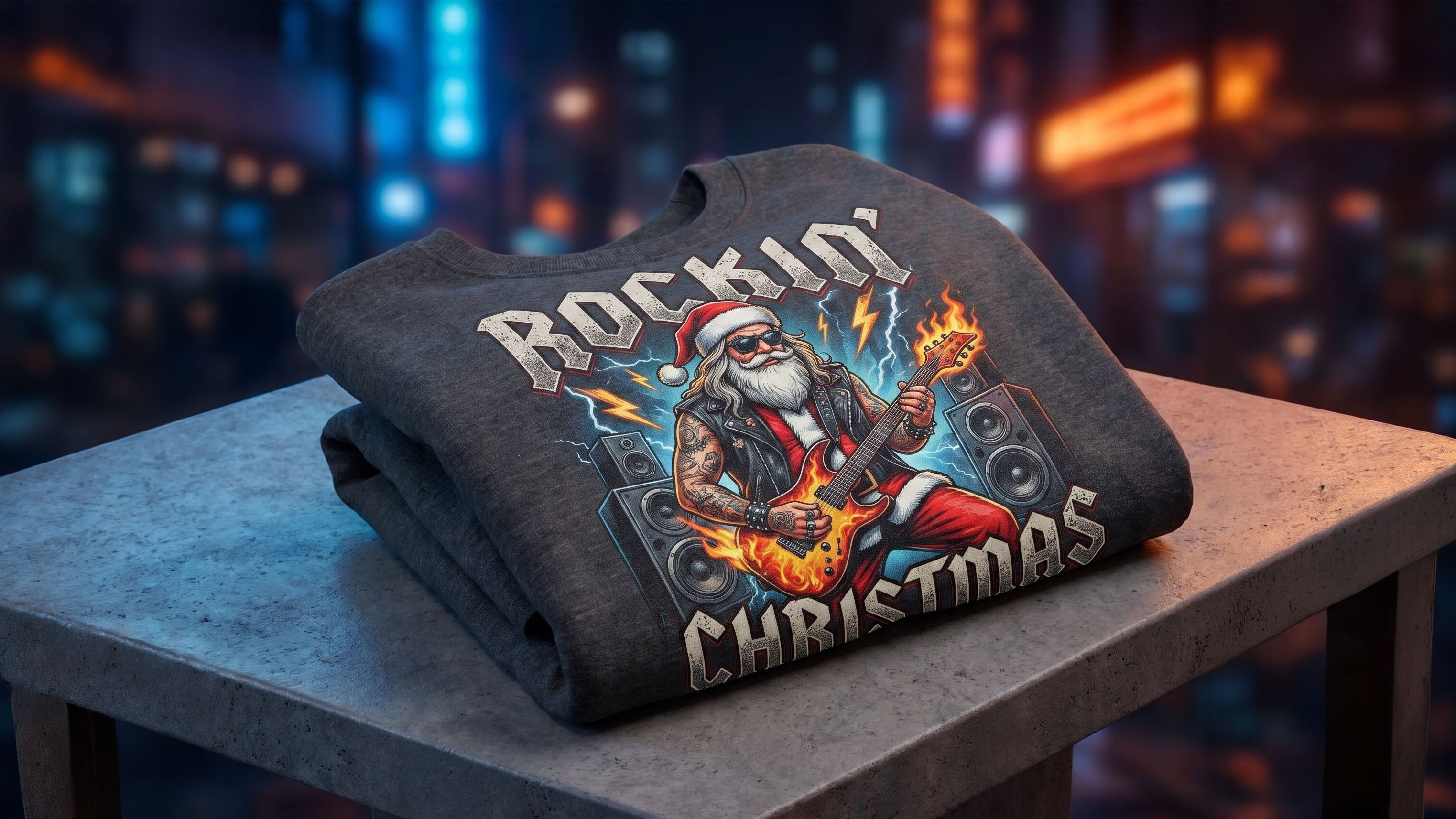 T-shirt avec impression Rockin' Christmas
