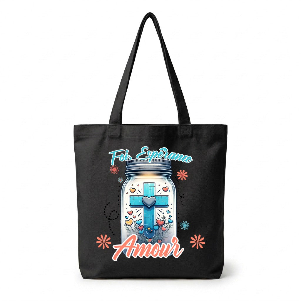 Tote Bag Noir FEA — Bocal — Faith Style