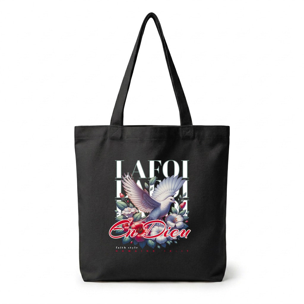 Tote Bag Noir La Foi — Faith Style