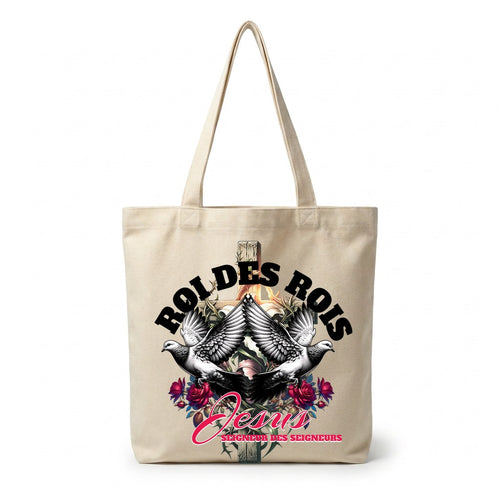 Tote bag Jésus Roi — colombes Faith Style