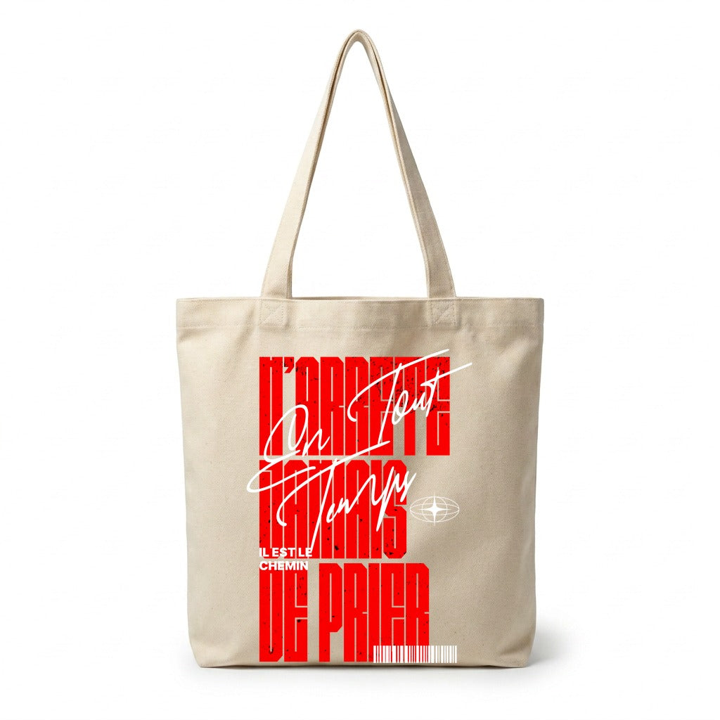 Tote bag Prie Sans Cesse Faith Style