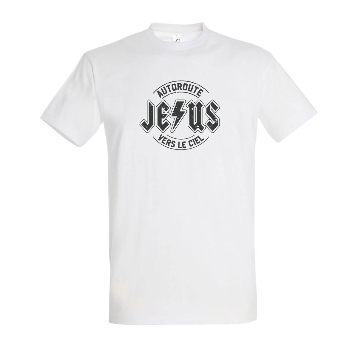 Jésus ACDC - droite blanc devant