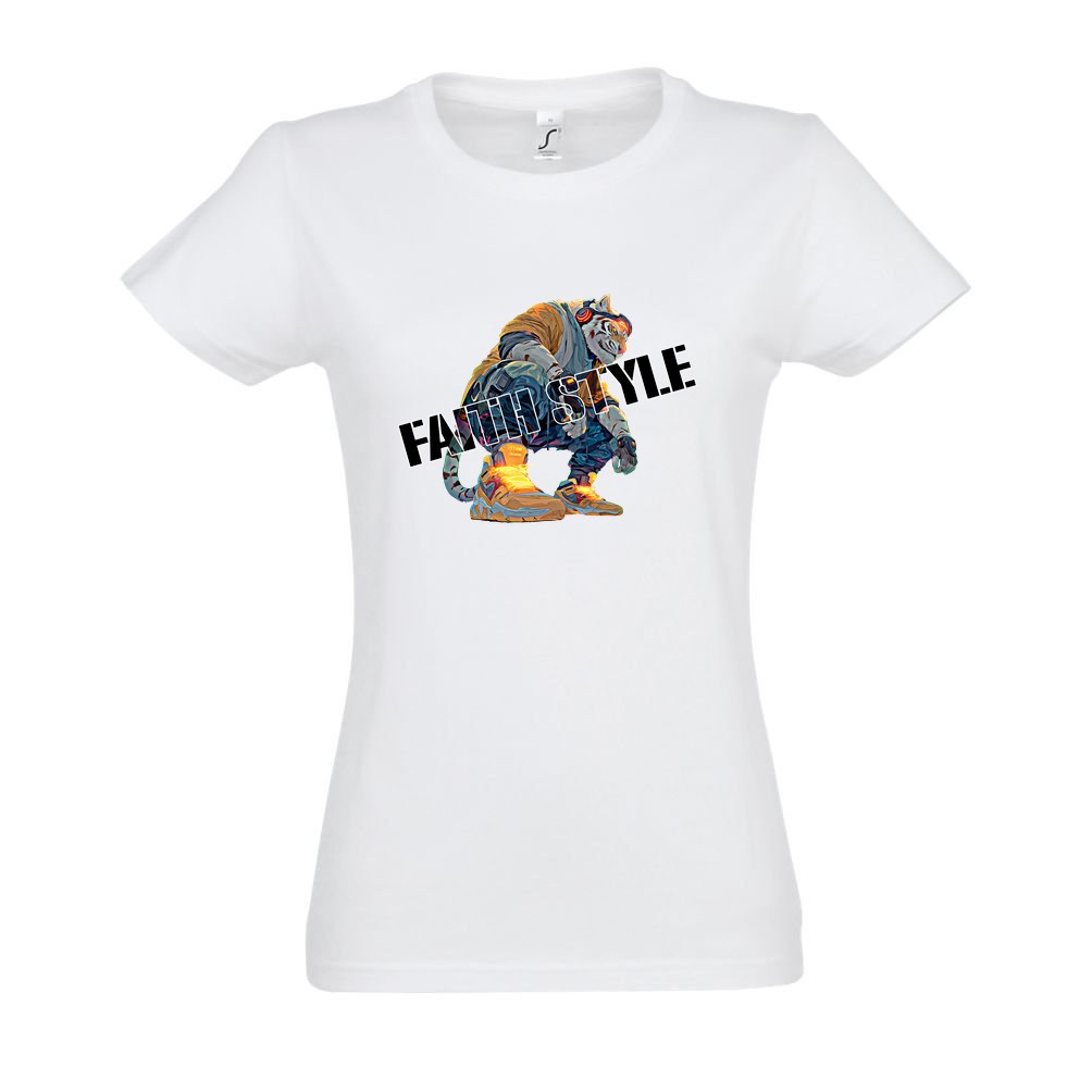 Faith Style Tigre — coupe cintrée blanc
