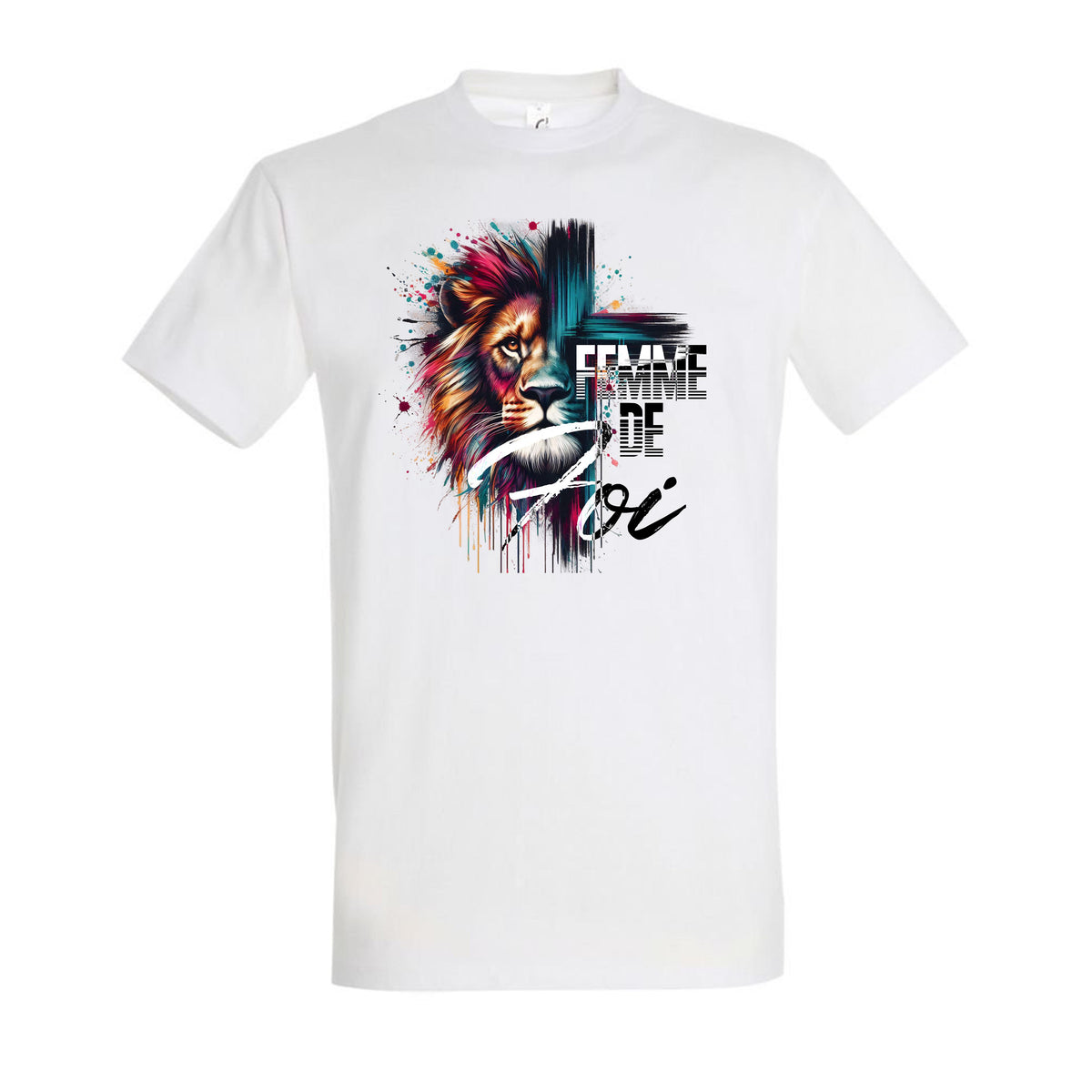 Femme de Foi Lion - droite blanc