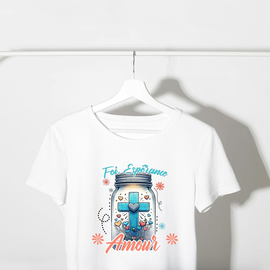 T-shirt Foi Espérance Amour