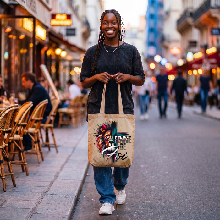 Tote bag Femme de Foi — Lion — Faith Style