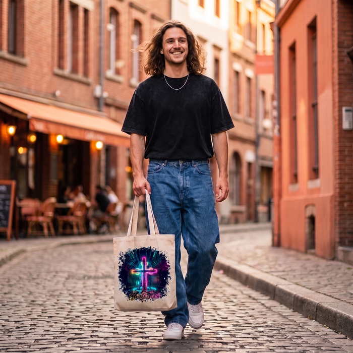 Tote bag Golgotha Néon — Faith Style
