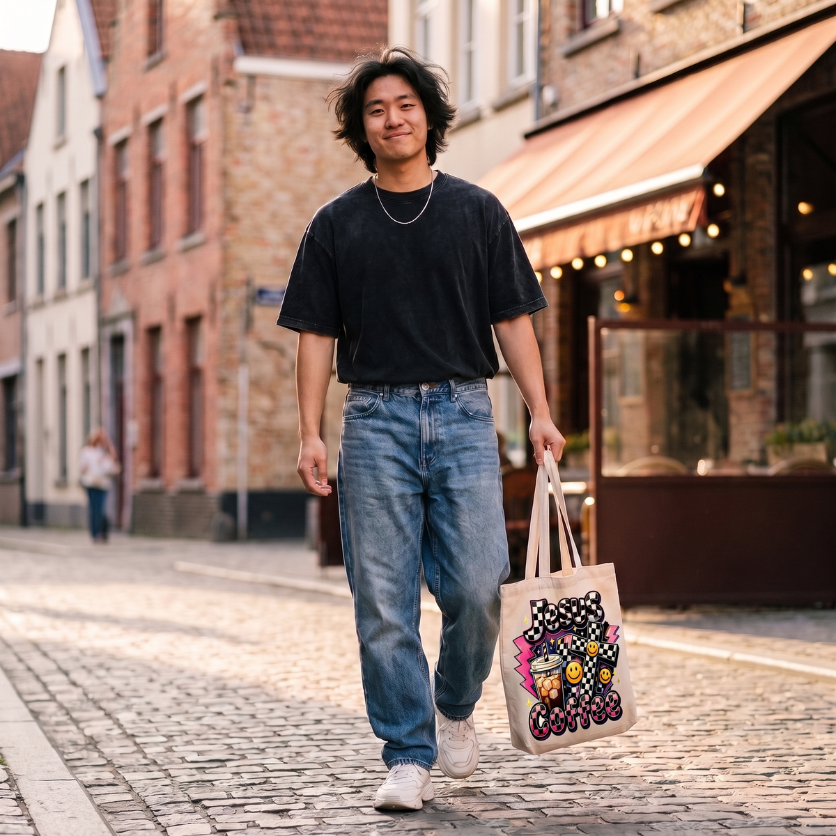 Tote bag Jésus Coffee - lifestyle