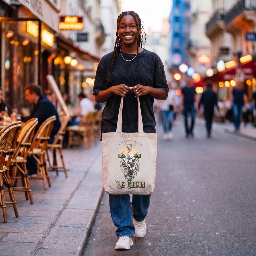Tote bag Le Chemin fleur - lifestyle