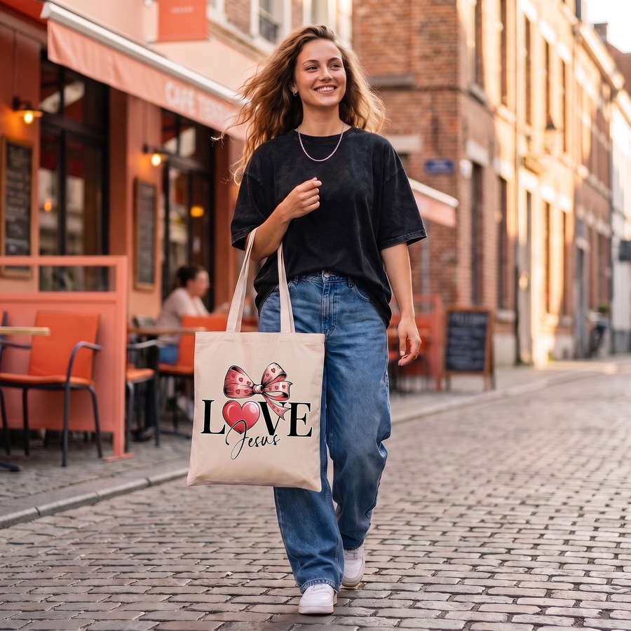 Tote bag Love Jesus - lifestyle