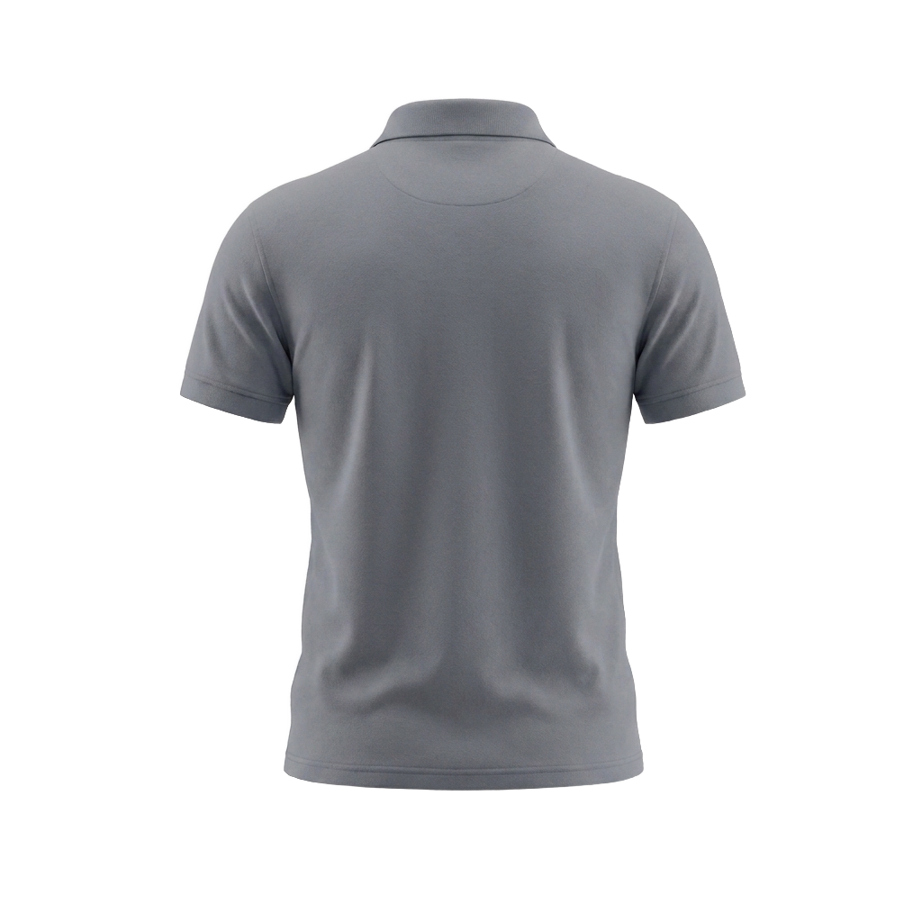 Polo piqué gris - dos