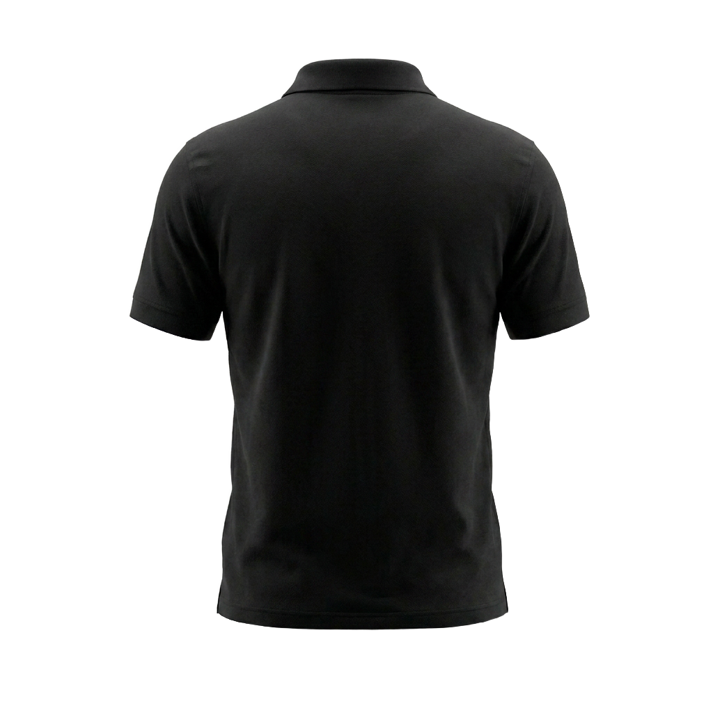 Polo piqué noir - dos