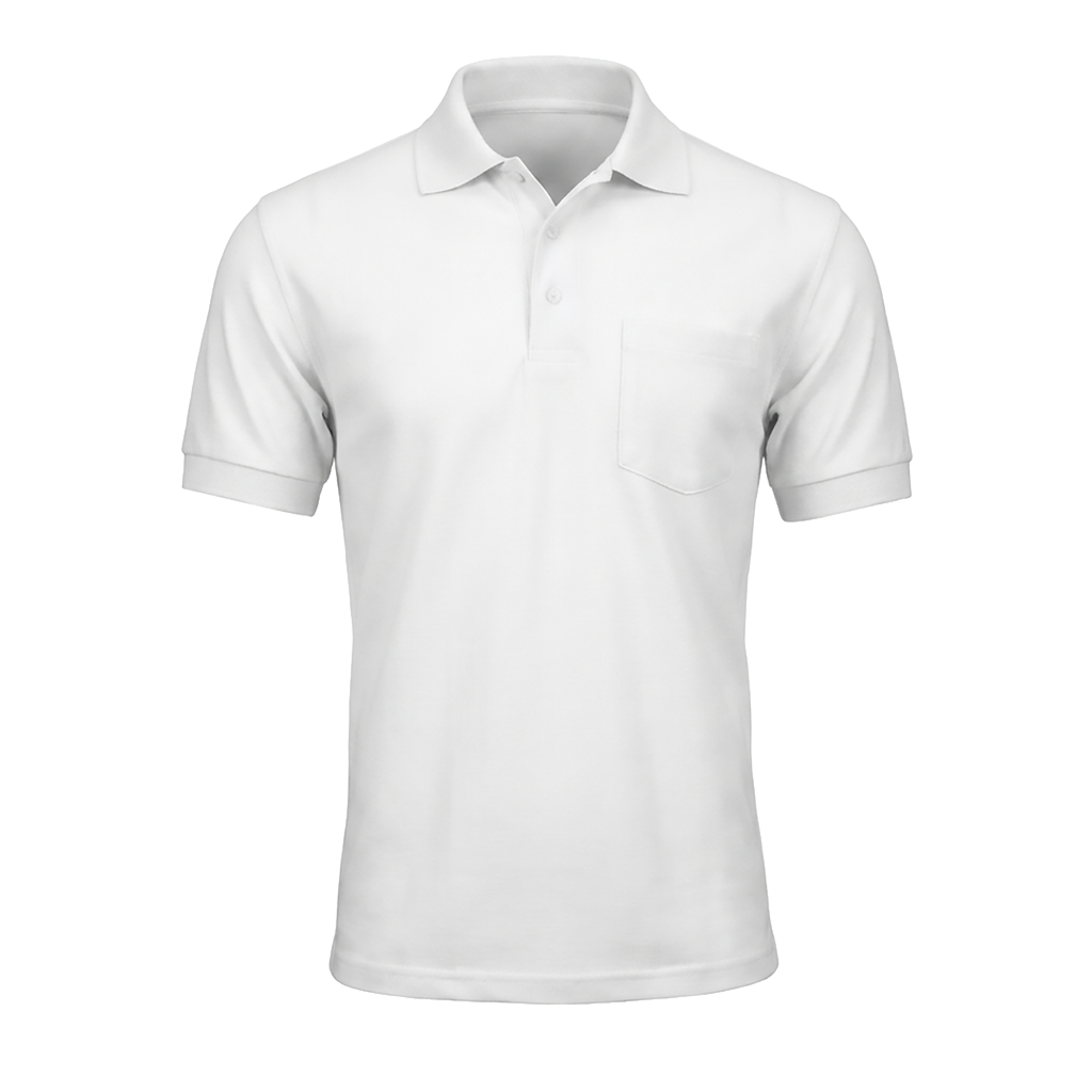 Polo piqué blanc - devant