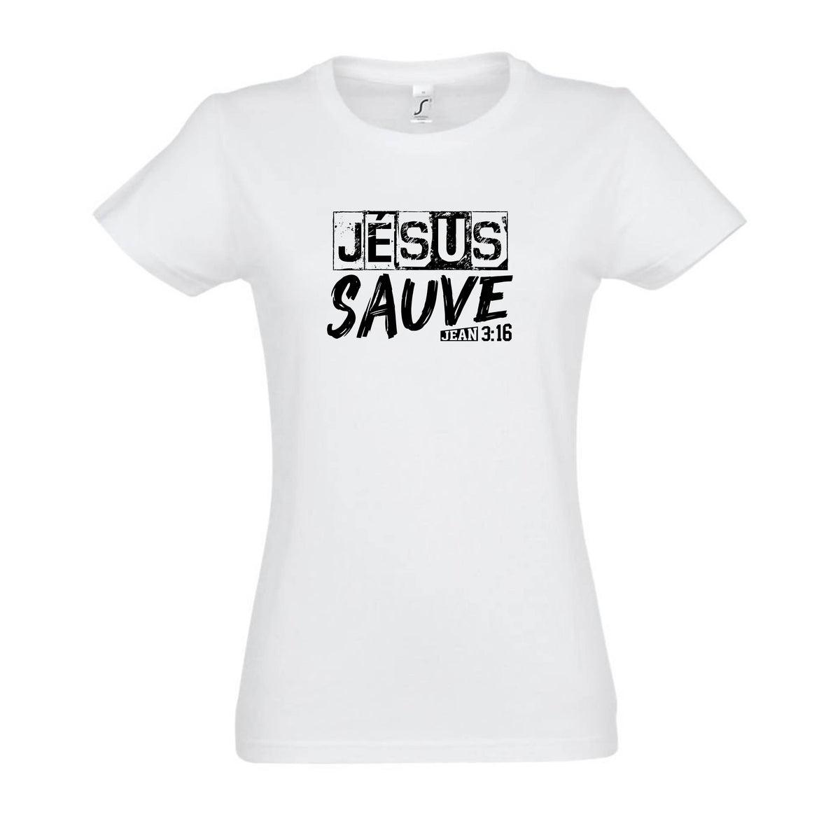 Jésus Sauve - cintrée blanc