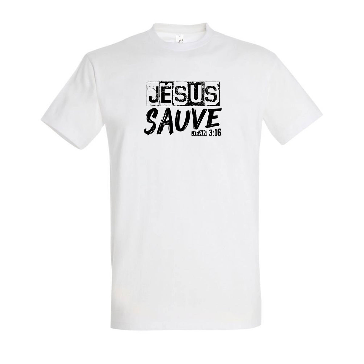 Jésus Sauve - droite blanc