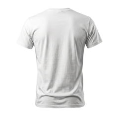 T-shirt coupe droite blanc arrière
