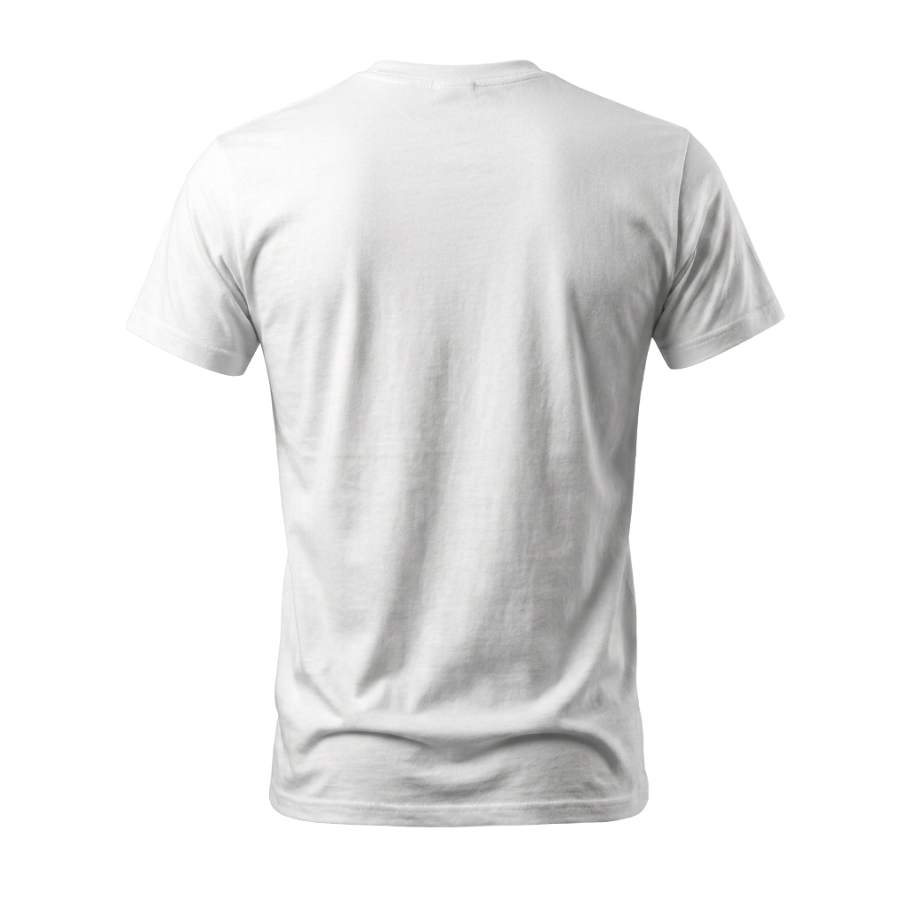 T-shirt coupe droite blanc arrière