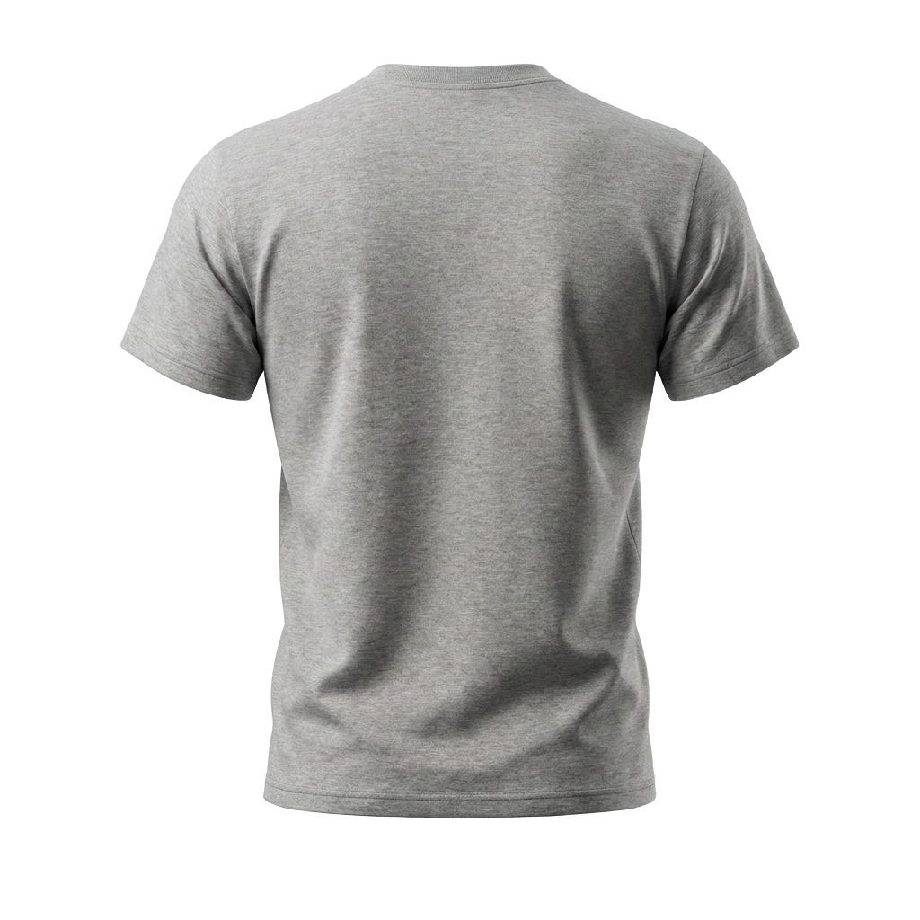 T-shirt coupe droite gris arrière