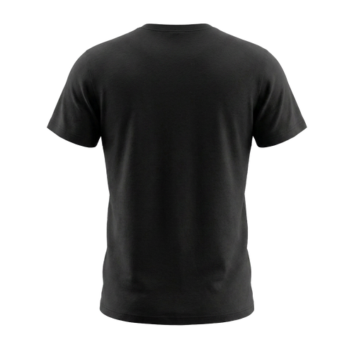 T-shirt coupe droite noir arrière