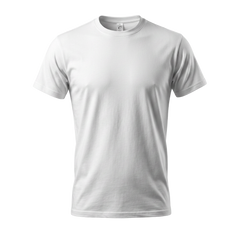 T-shirt coupe droite blanc devant