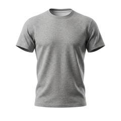 T-shirt coupe droite gris devant